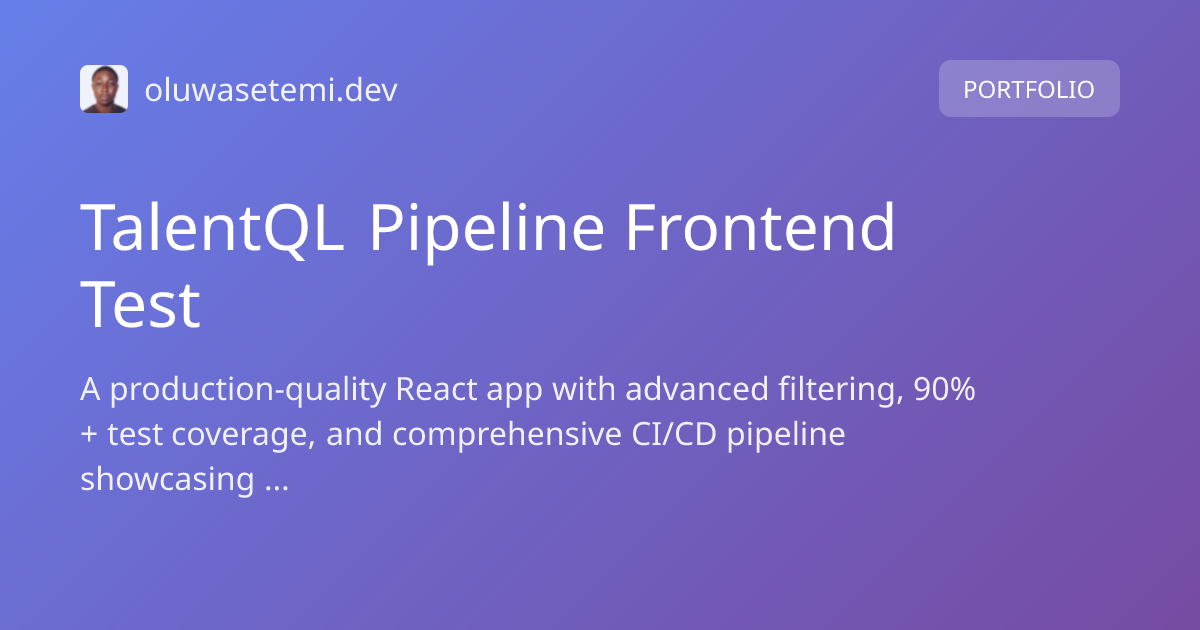 TalentQL Pipeline Frontend Test